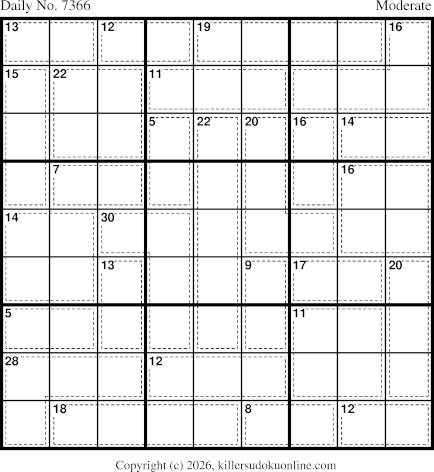 Killer Sudoku for 2/18/2026