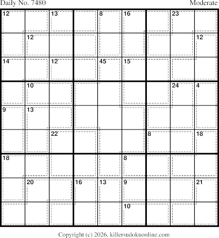 Killer Sudoku for 6/12/2026