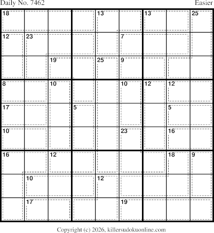 Killer Sudoku for 5/25/2026