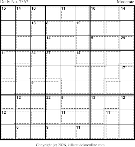 Killer Sudoku for 2/19/2026