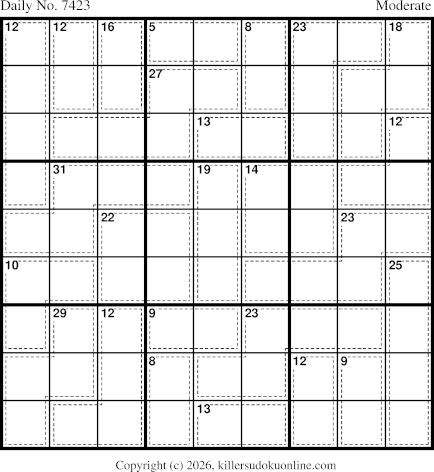 Killer Sudoku for 4/16/2026