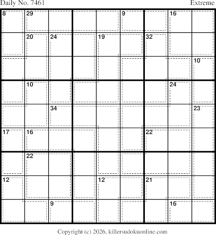 Killer Sudoku for 5/24/2026