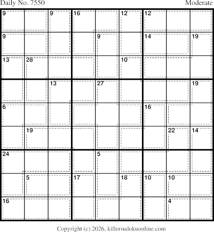 Killer Sudoku for 8/21/2026