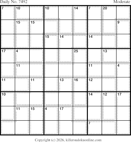 Killer Sudoku for 6/24/2026