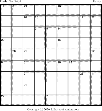 Killer Sudoku for 4/27/2026