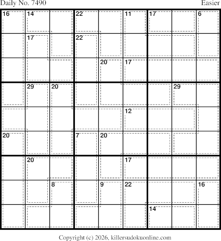 Killer Sudoku for 6/22/2026