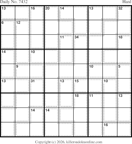 Killer Sudoku for 4/25/2026