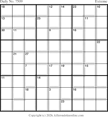 Killer Sudoku for 7/11/2026
