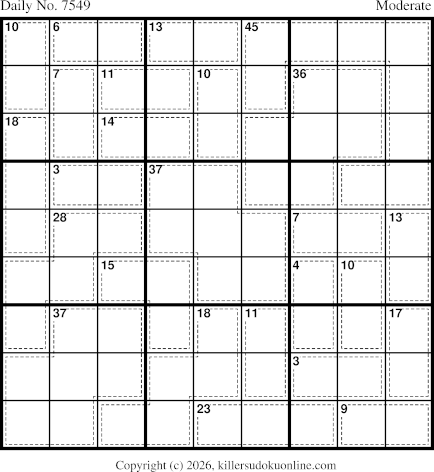 Killer Sudoku for 8/20/2026