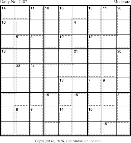 Killer Sudoku for 3/26/2026