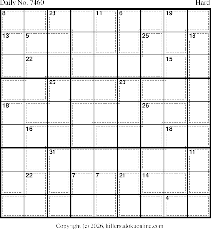 Killer Sudoku for 5/23/2026