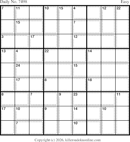 Killer Sudoku for 6/30/2026