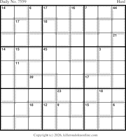 Killer Sudoku for 8/30/2026