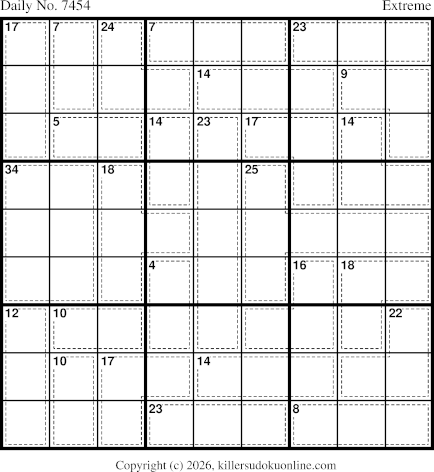 Killer Sudoku for 5/17/2026