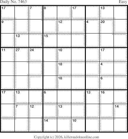 Killer Sudoku for 5/26/2026