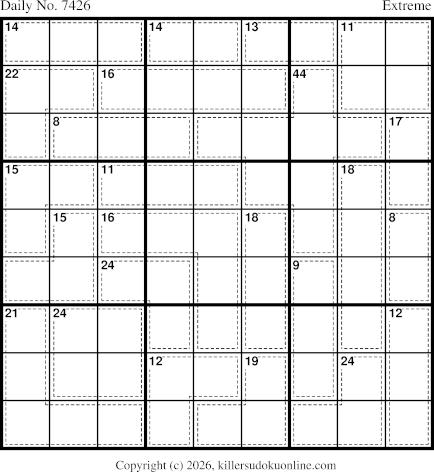 Killer Sudoku for 4/19/2026