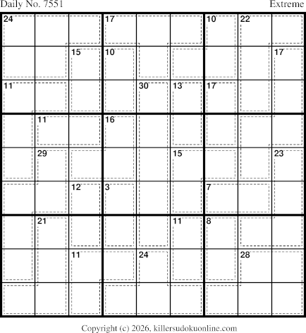 Killer Sudoku for 8/22/2026