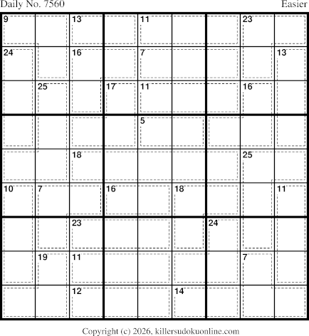 Killer Sudoku for 8/31/2026