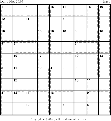 Killer Sudoku for 8/25/2026