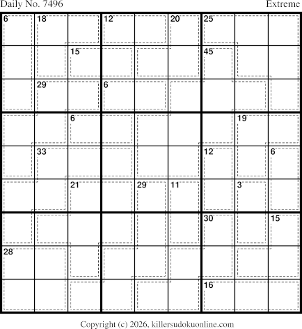 Killer Sudoku for 6/28/2026