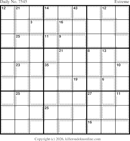 Killer Sudoku for 8/16/2026