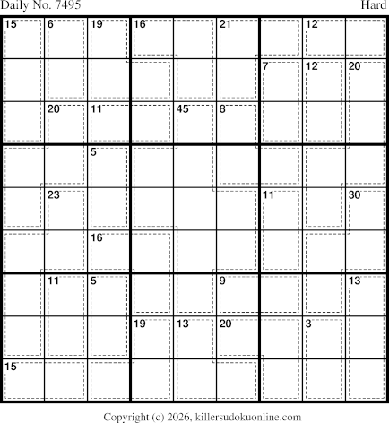 Killer Sudoku for 6/27/2026
