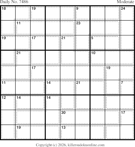 Killer Sudoku for 6/18/2026