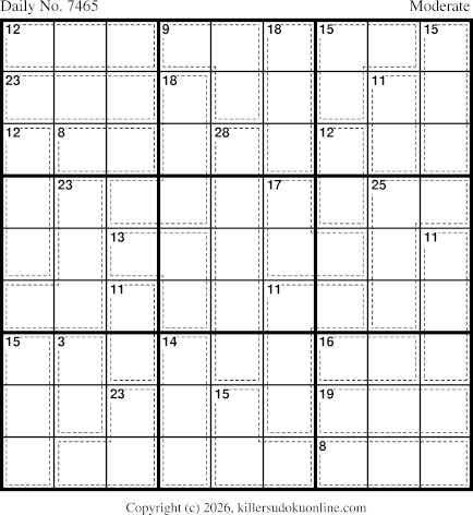 Killer Sudoku for 5/28/2026