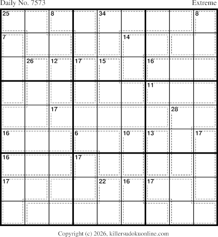 Killer Sudoku for 9/13/2026