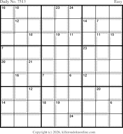 Killer Sudoku for 7/15/2026