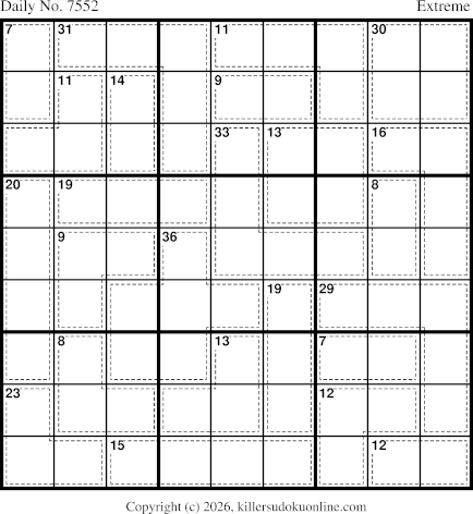 Killer Sudoku for 8/23/2026