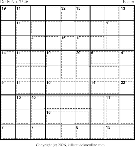 Killer Sudoku for 8/17/2026