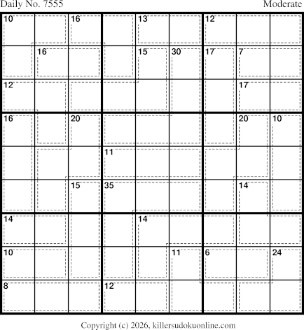 Killer Sudoku for 8/26/2026