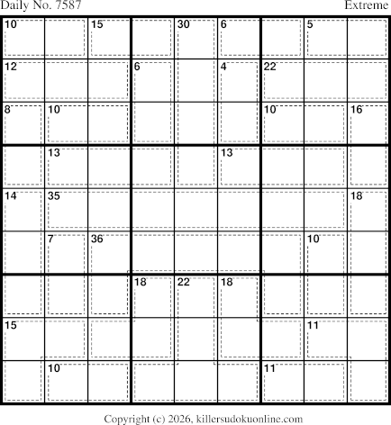 Killer Sudoku for 9/27/2026