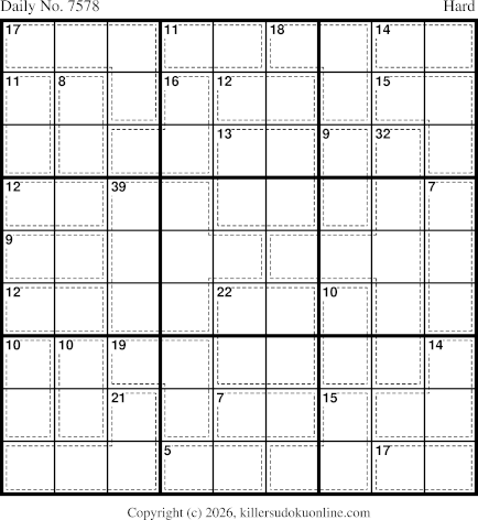 Killer Sudoku for 9/18/2026