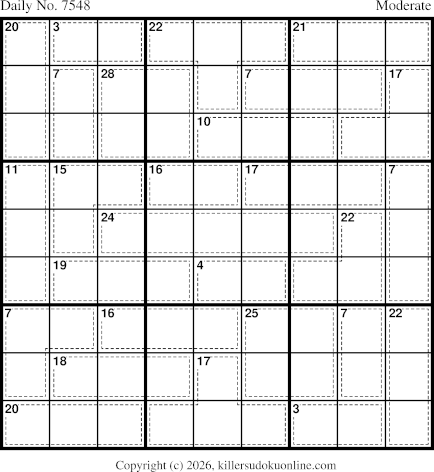Killer Sudoku for 8/19/2026