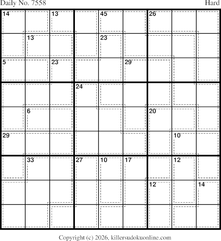 Killer Sudoku for 8/29/2026