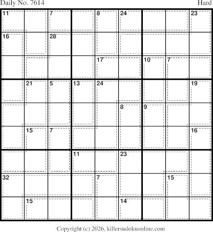 Killer Sudoku for 10/24/2026