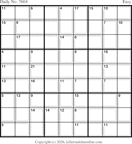 Killer Sudoku for 10/14/2026