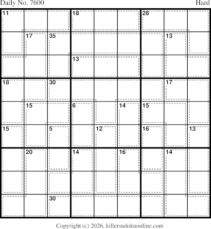 Killer Sudoku for 10/10/2026