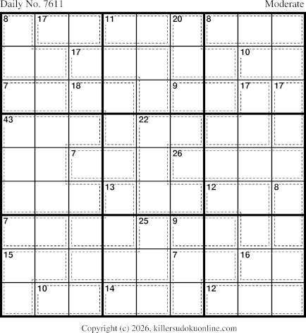 Killer Sudoku for 10/21/2026