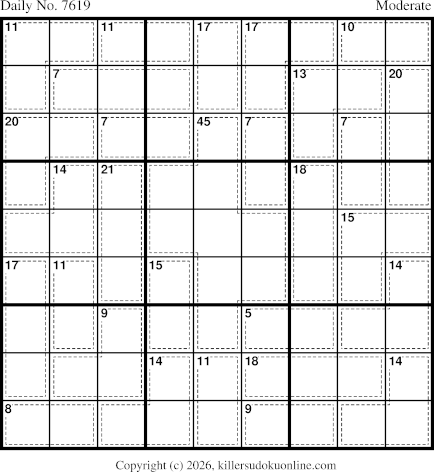 Killer Sudoku for 10/29/2026
