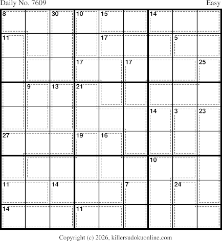 Killer Sudoku for 10/19/2026