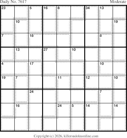 Killer Sudoku for 10/27/2026