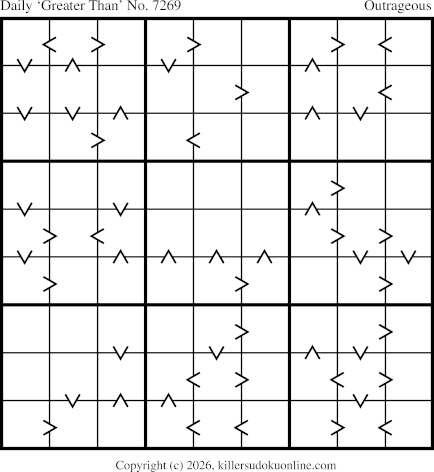 Greater Than Sudoku for  3/10/2026