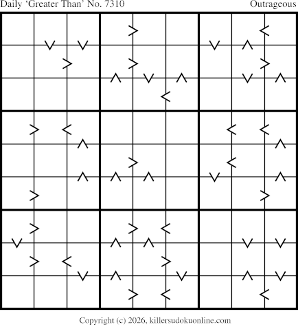 Greater Than Sudoku for  4/20/2026