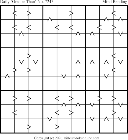 Greater Than Sudoku for  2/12/2026