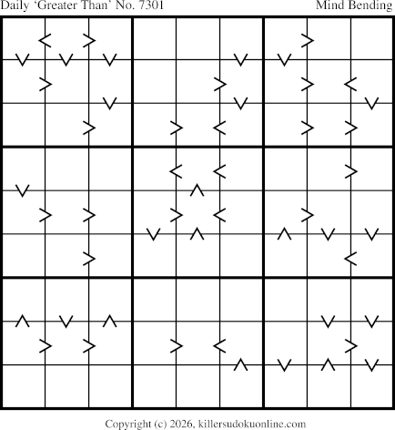 Greater Than Sudoku for  4/11/2026