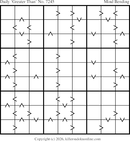 Greater Than Sudoku for  2/14/2026