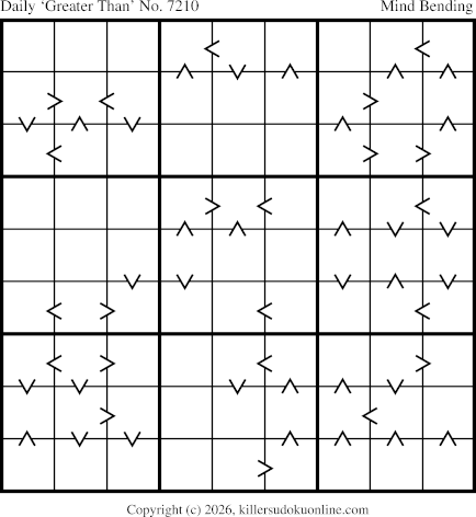 Greater Than Sudoku for  1/10/2026